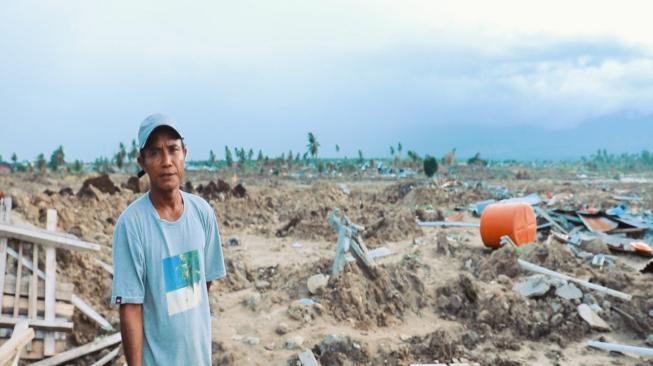 Pasca gempa dan Tsunami di Petobo,Palu (Suara.com/ Peter Rotti)