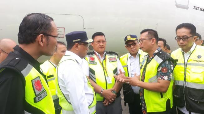 Menhub Terjun Langsung Periksa Pesawat Lion Air di Soekarno-Hatta