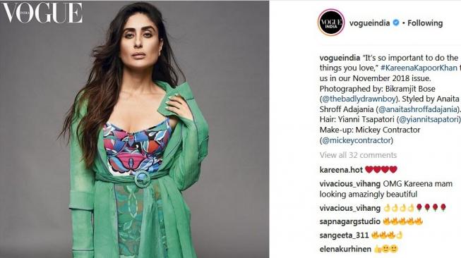 Kareena Kapoor di Vogue India. (Instagram Vogue India)