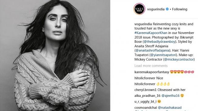 Kareena Kapoor di Vogue India. (Instagram Vogue India)