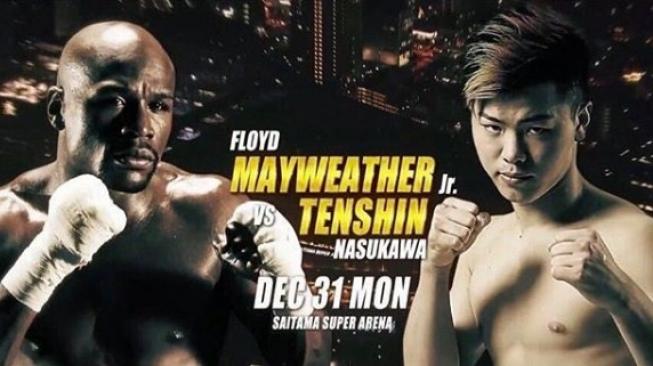 Poster Floyd Mayweather Jr. vs Tenshin Nasukawa. [Instagram@tensin.nasukawa]