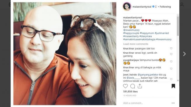 Kemesraan Maia Estianty dan Irwan Mussry [instagram/maiaestiantyreal]