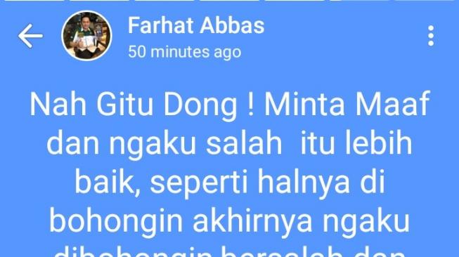 Farhat Abbas ke Prabowo: Anda Capres Bung! Bukan Kampret!