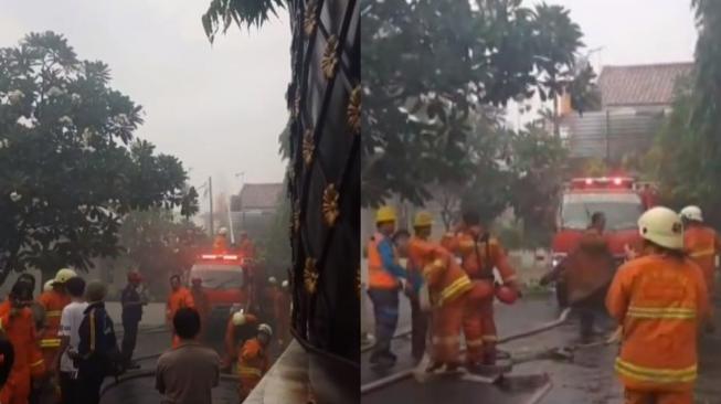 Gardu listrik dekat rumah Wulan Guritno terbakar [Instagram/wulanguritno]