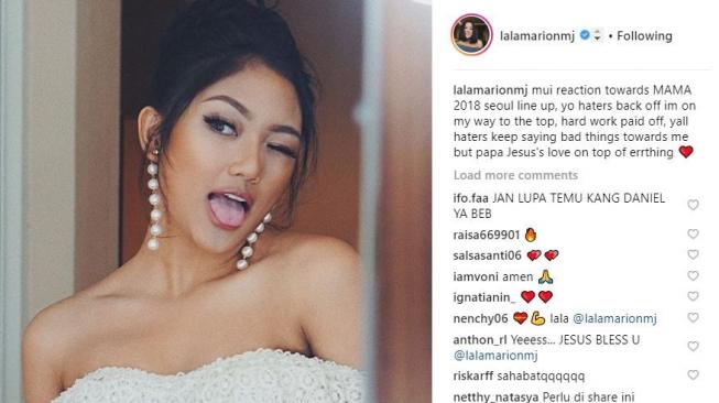 Marion Jola termasuk pengisi acara MAMA 2018. [instagram/lalamarionmj]