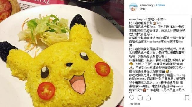  Kuliner bertema Pikachu. (Instagram/@nanodiary)