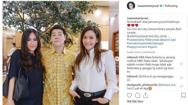 Maia Estianty bersama rekan bisnis Irwan Mussry, [instagram/maiaestiantyreal]