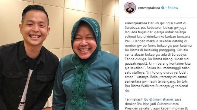 Unggahan Ernest Prakasa [Instagram/ernestprakasa]