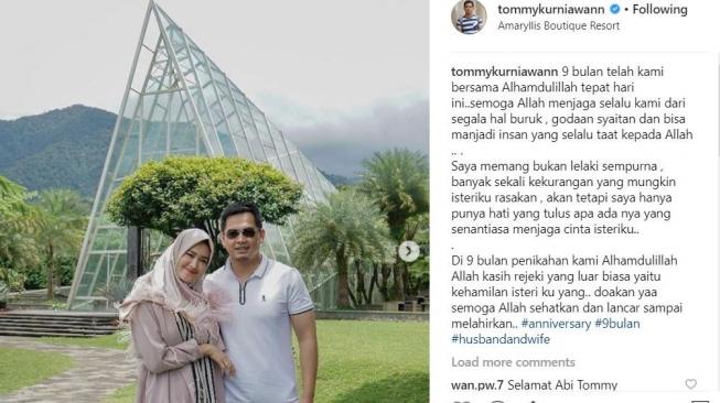 Istri Tommy Kurniawan hamil anak pertama. [instagram]