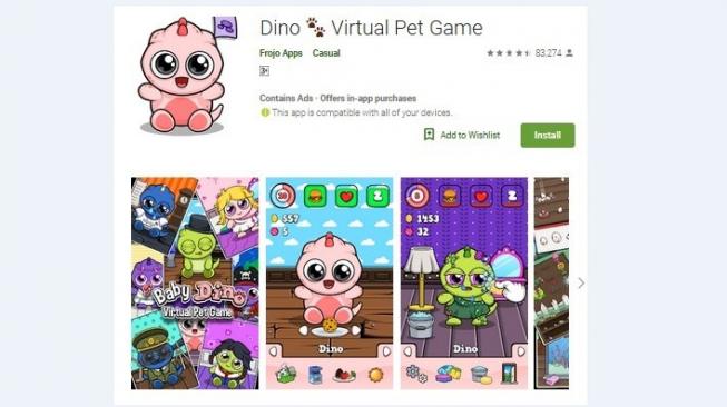 Dino Virtual Pet Game. [Google Play Store]