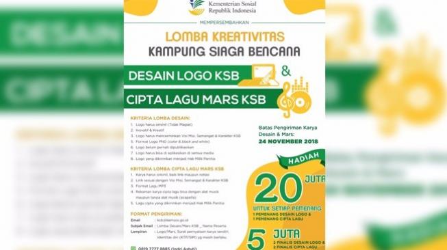 Jaring Kreativitas, Kemsos Selenggarakan Lomba Logo dan Mars KSB