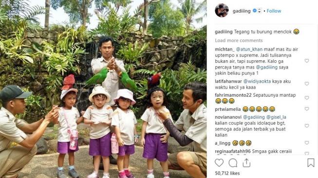 Gading Marten dan Gisella Anastasia kompak unggah foto ini. [instagram/