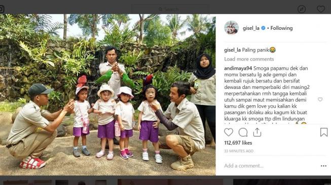 Gading Marten dan Gisella Anastasia kompak unggah foto ini. [instagram/