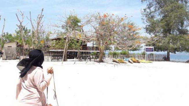 Kegiatan wisata kuliner seafoot berpusat di Gili , Lombok. (Suara.com/Silfa Humairah)