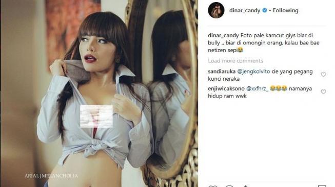 Foto Dinar Candy yang malah minta di-bully netizen [id@dinarcandy]