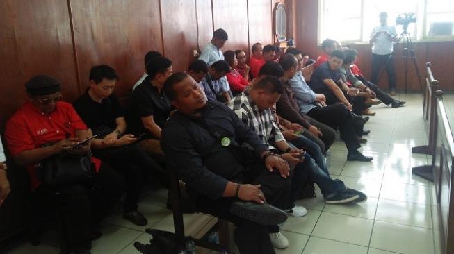 Sidang sengketa tanah Untag, Jaksa menghadirkan dua saksi di PN Jakarta Utara, Rabu (28/11/2018). (Suara.com/Walda Marison)