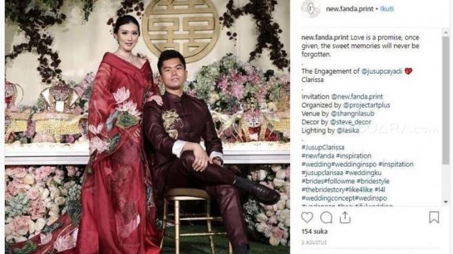 Pernikahan Crazy Rich Surabayan. [Instagram/@new.fanda.print]