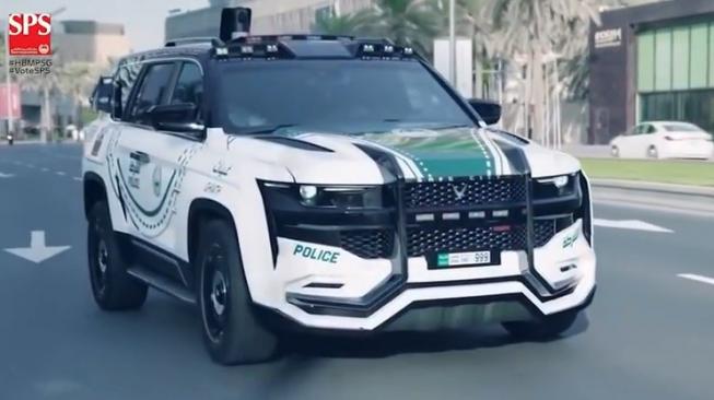 Mobil polisi Dubai buatan W Motors [YouTube: SPS].