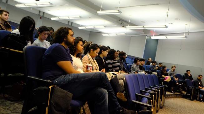 Suasana nonton bareng film Sultan Agung di The George Washington University (GWU), Washington DC, Amerika Serikat, Minggu (02/12/2018). (tim film Sultan Agung)