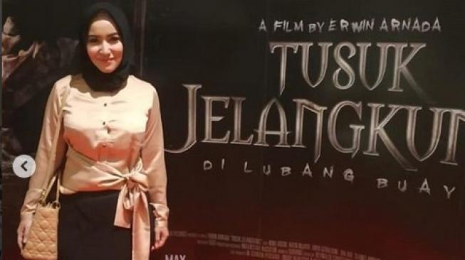 Risma Nilawati saat menghadiri acara premier film Jelangkung. (Instagram)