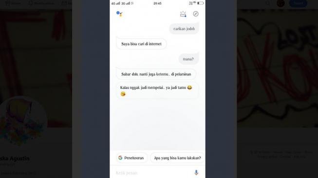 Postingan warganet gunakan Google Assistant. [Twitter]