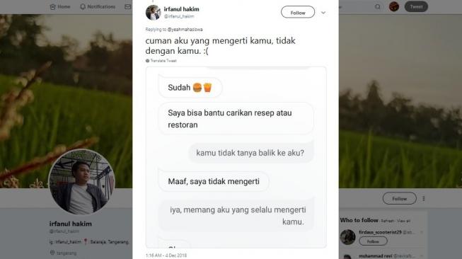 Postingan warganet gunakan Google Assistant. [Twitter]