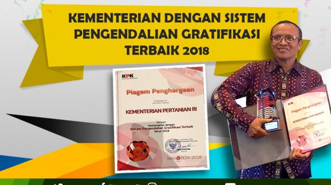 Raih Penghargaan dari KPK, Kementan Tegaskan Komitmen Pemberantasan Korupsi