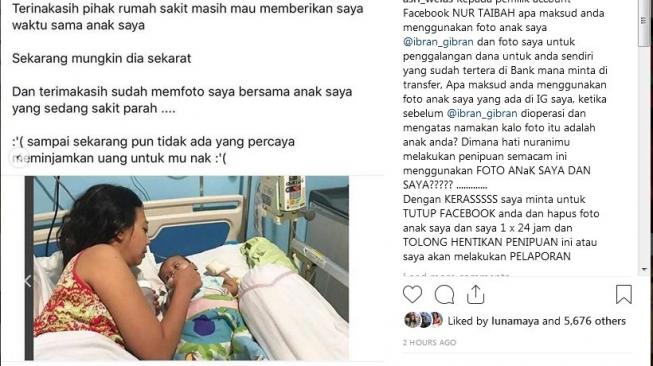 Foto Asri Welas dan anaknya dicatut untuk penipuan. (Instagram)