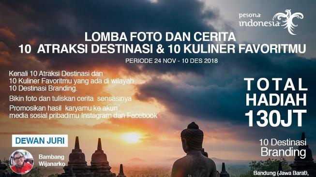 Kemenpar Adakan Lomba Foto dan Cerita Destinasi, Hadiah Fantastis Menanti