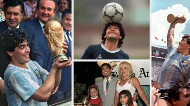 Kolase foto Diego Maradona [AFP]