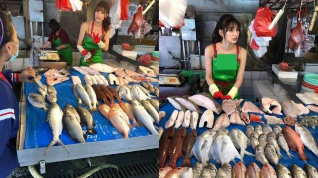 Heboh Penjual  Ikan  Cantik di Pasar Terungkap Ini Sosok 