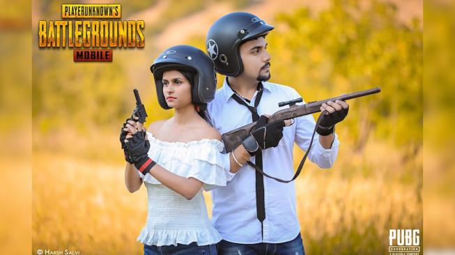 Unik, Pasangan Ini Prewedding ala Game PUBG