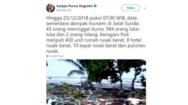 Doakan Korban Tsunami, Hashtag PrayFor Ramaikan Kolom Trending Topik