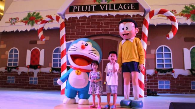 Doraemon Frosty Village di Pluit Village. (Dok. Lippo Mall)