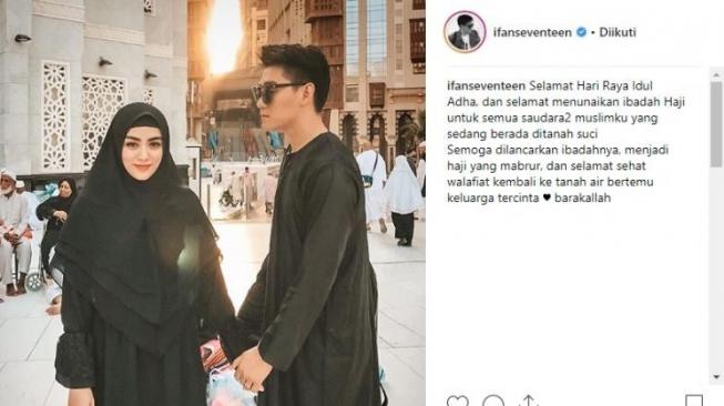 Momen romantis Ifan Seventeen dan Dylan Sahara. [instagram/ifanseventeen]