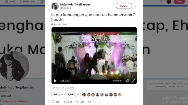 Mantap! Hiburan Musik di Kondangan Ini Antimainstream