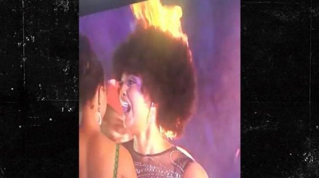 Terpilih Jadi Miss Afrika 2018, Rambut Finalis Asal Kongo Ini Terbakar