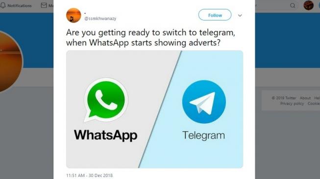 Protes update WhatsApp. [Twitter]