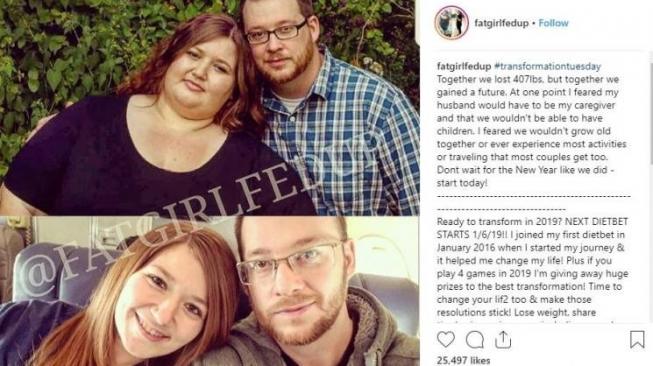 Sukses Diet, Kekuatan Cinta Bikin Pasutri Ini Turun Berat Badan 184 Kg