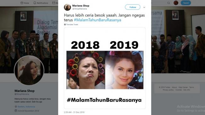 Tagar #MalamTahunBaruRasanya ramaikan Twitter. [Twitter]