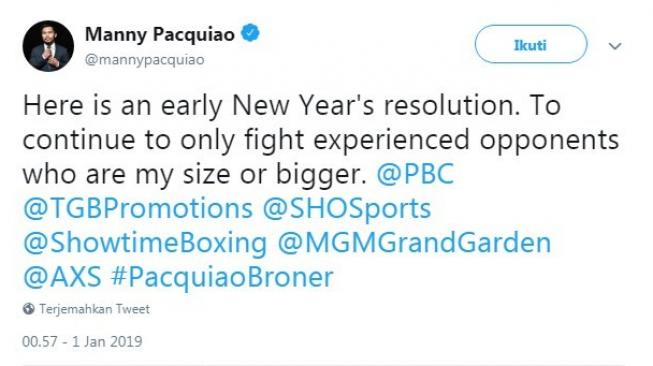 Postingan Manny Pacquiao