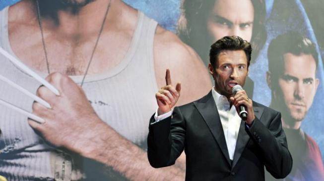 Hugh Jackman saat hadir di premier film Wolverine di Jepang. (AFP)