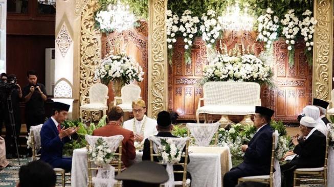 Jokowi dan JK Jadi Saksi Akad Nikah Putri Menristek Dikti Nasir