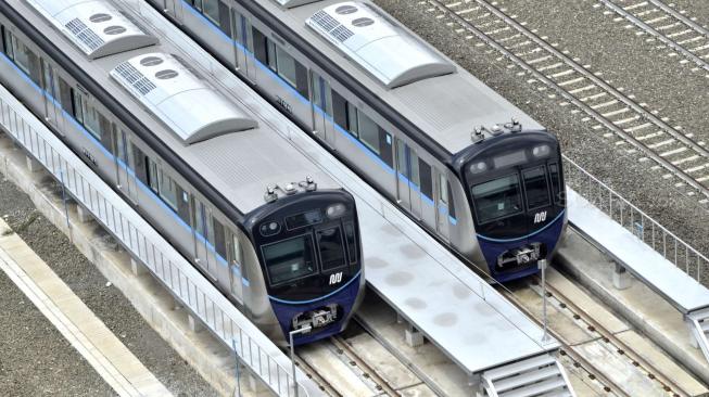 Suasana terminal pembangunan proyek Mass Rapid Transportation (MRT) koridor Lebak Bulus-Bundaran HI di Jakarta, Sabtu (5/1). [Suara.com/Fakhri Hermansyah]