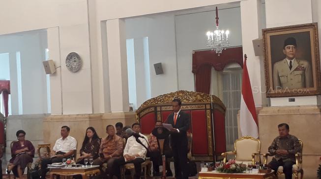 Buka sidang kabinet, Jokowi: Memasuki Tahun Pemilu Jaga Stabilitas Keamanan