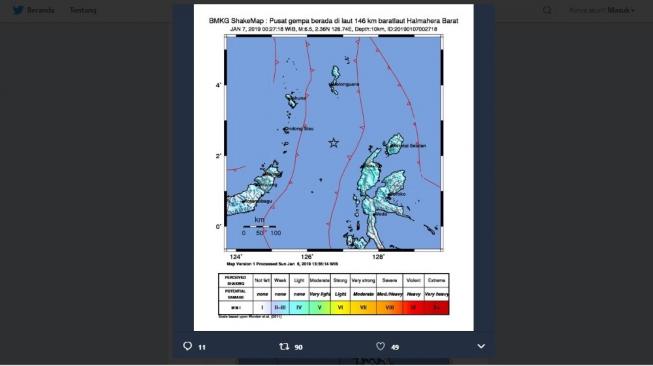 Halmahera Barat Diguncang Gempa 6,5 SR, Masyarakat Diminta Waspada