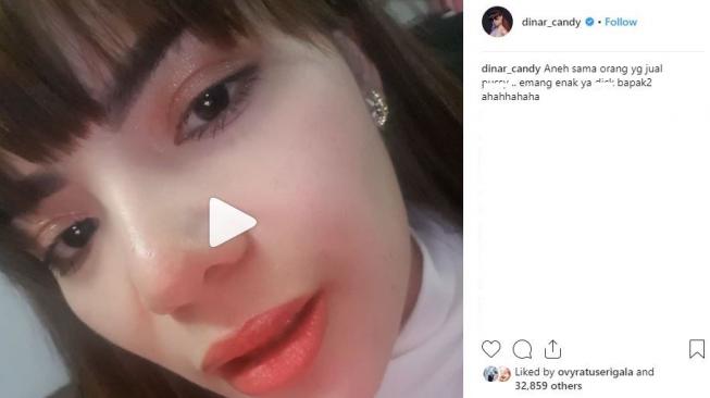 Dinar Candy sindir Vanessa Angel di dalam video. [instagram/dinar_candy]