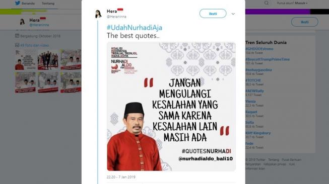 Sempat Jadi Trending Pendukung Capres Nurhadi Bikin Meme Kocak