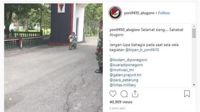 Beraksi Ngebut di Depan Tentara, Bocah Ini Berakhir Nyungsep