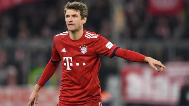 Penyerang Bayern Munich, Thomas Muller. [Christof STACHE / AFP]